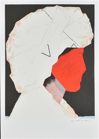 Arturo Carmassi PERSONAGGIO DELL'IMMAGINARIO N. 14 litografia su carta...