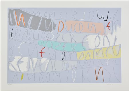 Renzo Nucara SENZA TITOLO serigrafia su carta, cm 50x70; es. 66/125 firma e...