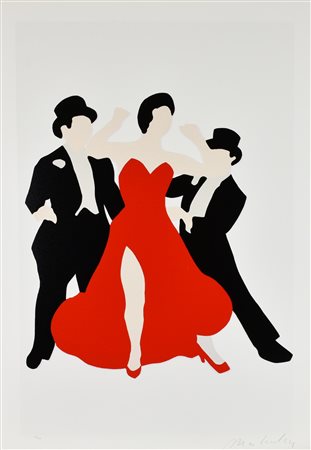 Marco Lodola TANGO serigrafia su carta, cm 100x70; es. 163/200 firma