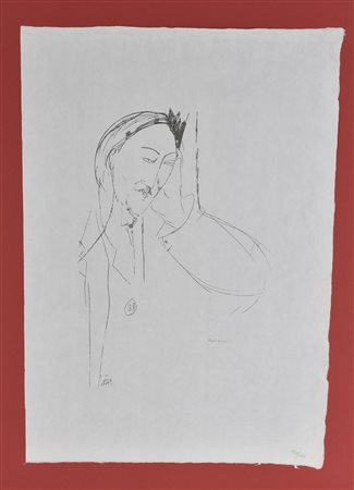 Amedeo Modigliani RITRATTO DI LEOPOLD ZBOROWSKI litografia su carta di riso...