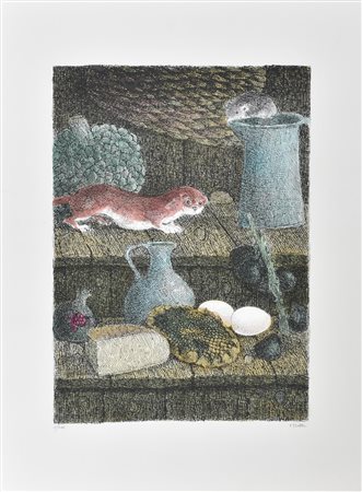 Enzo Bellini SENZA TITOLO litografia su carta, cm 70x50; es. 1/100 firma