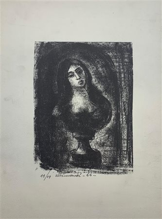 Enrico Allimandi SENZA TITOLO litografia su carta, cm 39x29,5; es. 11/19...