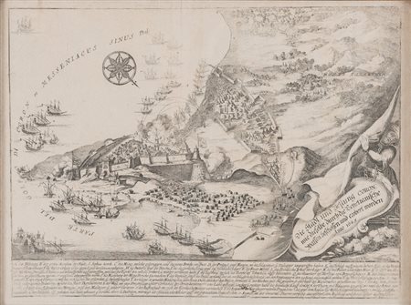 Lotto composto da due illustrazioni militari. Stampa calcografica....