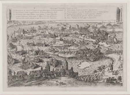 Lotto composto da due scene militari. Stampa calcografica. Cadauna cm...