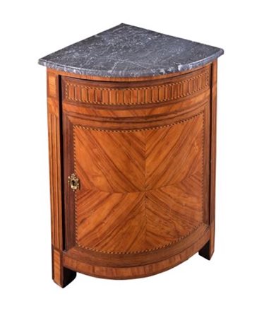 CANTONALE lastronato in bois de rose e palissandro con filettature in bosso e...