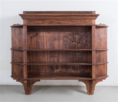 Mobile pensile in legno di pioppo tinto noce. Emilia, fine del XIX secolo -...
