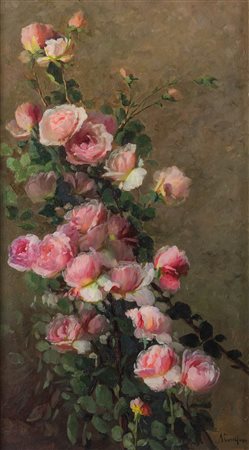 AGOSTINO ZUCCHINI (Fiesso di Budrio 1894 - Bologna 1972) "Fiori". Olio su...