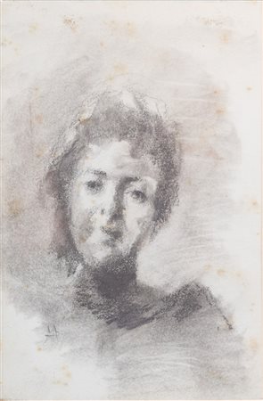 POMPEO MARIANI (Monza 1857 – Bordighera 1927) "Figura femminile" Disegno su...