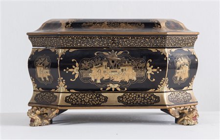 Scatola porta-tè in lacca. Cina/Giappone, fine del XIX secolo - inizi del XX...