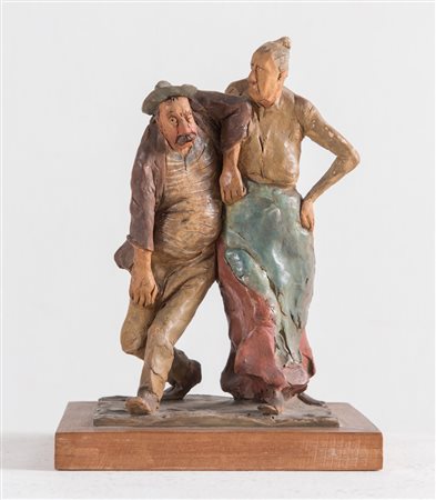 CLETO TOMBA (Castel San Pietro Terme 1898 - Bologna 1987) "Ubriaco". Scultura...