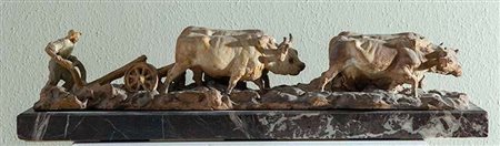 CLETO TOMBA (Castel San Pietro Terme 1898 – Bologna 1987) “Aratura”. Scultura...