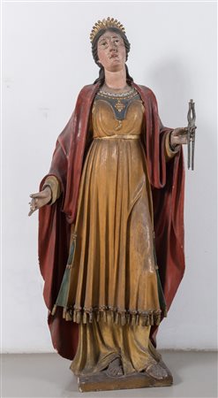 "Sant'Apollonia". Scultura in cartapesta policroma. Emilia/Lombardia, prima...