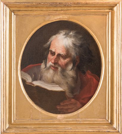 Maestro veneto del XVIII secolo “Ritratto di Platone”. Olio su tela. Cm...