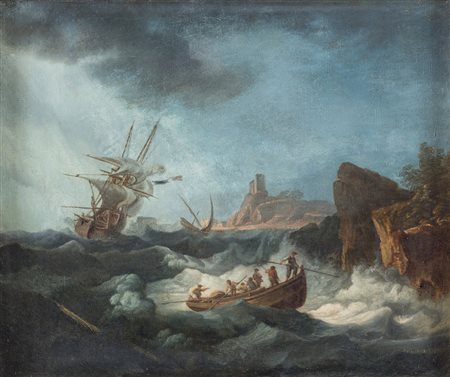 Maestro della fine del XVIII secolo - inizi del XIX secolo " Marina in...