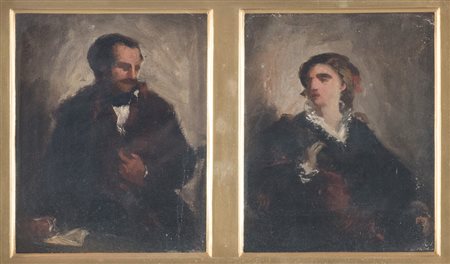 ANTONIO PUCINELLI (Castelfranco di sotto 1822 - Firenze 1897). Coppia di...