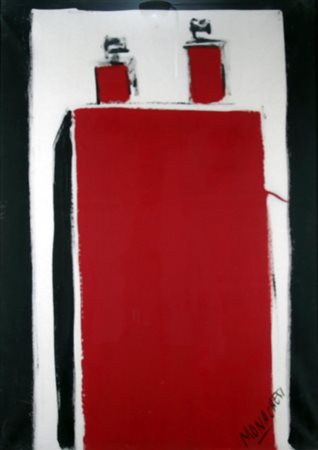 MONACHESI SANTE (Macerata 1910 - Roma 1991) "Natura morta nuova" Olio su tela...