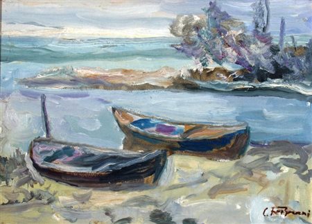 FERGNANI CORRADO (Viguzzolo d'Alessandria 1910 - Milano 1986) "Paesaggio...