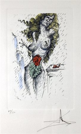 DALI' SALVADOR (Figueras 1904 - Figueras 1989) "Nudo di donna" Litografia es....