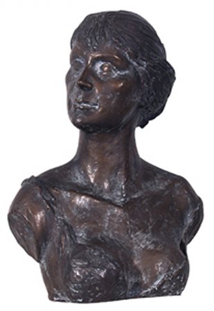 MOTTI GIUSEPPE (Arena Po' 1908 - Milano 1988) "Volto" Fusione in bronzo cm....