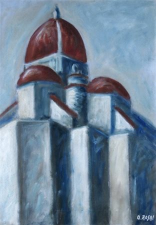ROSAI OTTONE (Firenze 1895 - Ivrea 1957) "L'abside del Duomo di Firenze" 1955...