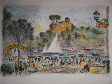 Michele Cascella, "Portofino", anni '70