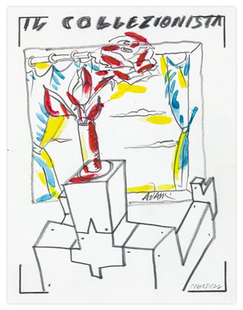 BRUNO CHERSICLA (1937-2013) E VALERIO ADAMI (1935) - Il collezionista, 2003