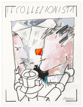 BRUNO CHERSICLA (1937-2013) E EMILIO TADINI (1927-2002) - Il collezionista, 1987