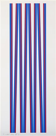 Bridget Riley "Untitled (Elongated Triangles 1)" 1971
serigrafia a colori
cm 101