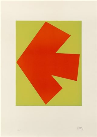 Ellsworth Kelly "Orange over Green (Orange sur vert)" 1964-65
litografia a color