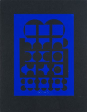 Victor Vasarely "Senza titolo" 
serigrafia
cm 28x20,4
Firmato in basso al centro