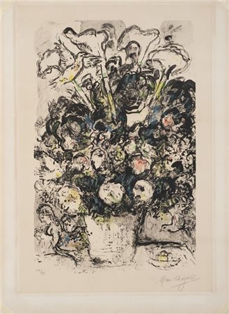 Marc Chagall "Le Bouquet Blanc" 1969
litografia a colori su carta Arches
cm 74,7