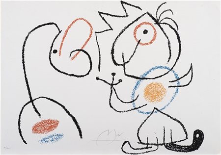 Joan Mirò "Ubu aux Baleares" (1971)
litografia a colori
cm 48x67
Firmata e numer