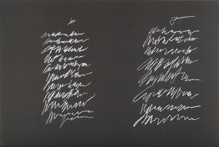 Cy Twombly "8 odi di Orazio" (1968)
serigrafia
cm 39,5x59,5
Firmata e numerata E