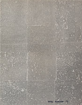 Piero Manzoni "Senza titolo" 1959
carta vellutata
cm 22,5x17,5
Firmata e datata