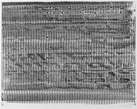 Heinz Mack "Senza titolo" 1959
frottage
cm 20,5x25
Firmato e datato 59 in basso