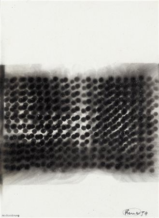 Otto Piene "Disegno di fumo" 1959
disegno e fumo su cartoncino
cm 14,5x10,5
Firm