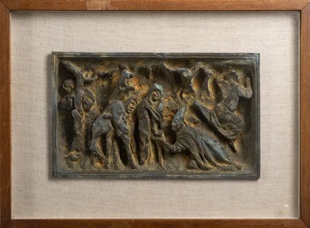 Luciano Minguzzi "Federico Borromeo tra gli appestati" 1950
bronzo
cm 21x34x4
Fi