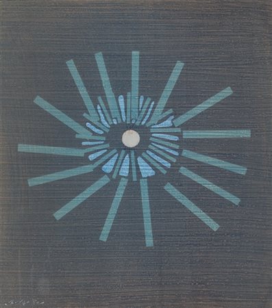 Ho Kan "Senza titolo" 1980
tecnica mista su carta
cm 55x49,5
Firmato e datato 80