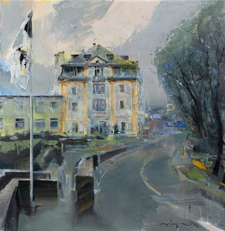 Velasco Vitali "Pontresina" 1998
olio su tela
cm 70x68
Firmato in basso a destra