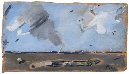 Filippo De Pisis "Asparago" fine anni '50
olio su compensato
cm 31x55,2
Firmato