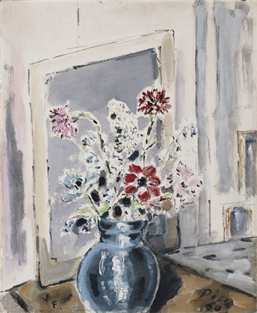 Filippo De Pisis "Vaso di fiori" 1950
olio su cartone telato
cm 55x45
Firmato e