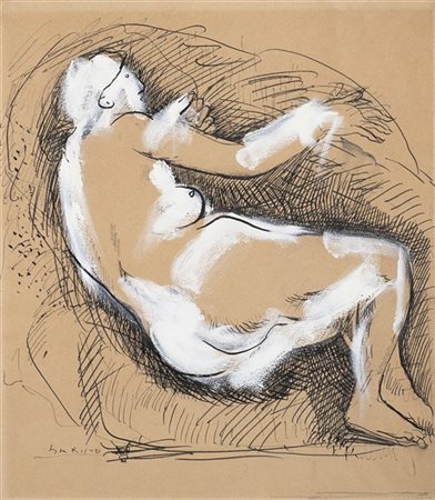 Marino Marini "Nu feminin" 1938
inchiostro, matita e gouache su carta
cm 30,5x26