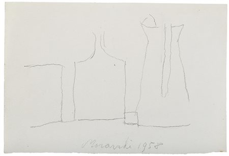 Giorgio Morandi "Natura morta" 1958
matita su carta
cm 16,5x24
Firmato e datato