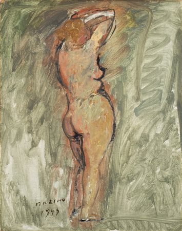 Marino Marini "Petite Pomone" 1945
olio su cartone pressato
cm 50x39,5
Firmato e