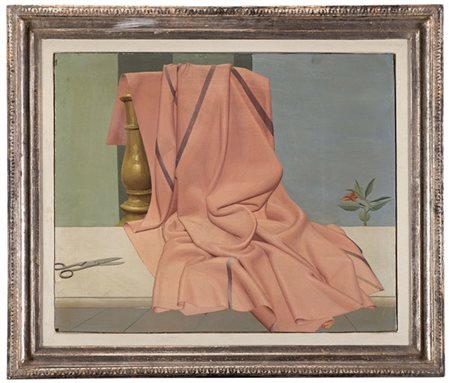 Edita Broglio "Il taglio d'abito" (1959)
olio su tavola
cm 51,5x63
Siglato al re