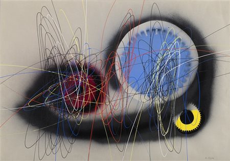 Roberto Crippa "Spirali" anni '70
tecnica mista su cartoncino
cm 69,5x99
Firmato