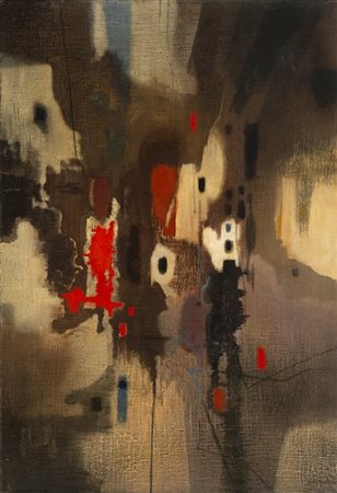 Gino Morandis "Composizione n. 5" olio su telacm 130x90Firmato in basso a des