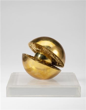Arnaldo Pomodoro "Rotante con sfera interiore, studio" 1967-1968
argento e otton