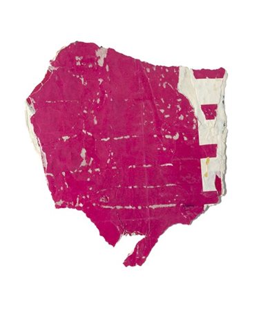 Raymond Hains "Senza titolo" 1959-60
décollage su cartoncino
cm 22,5x20
Firmato