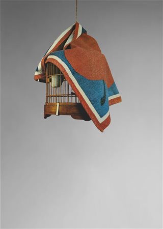 Michelangelo Pistoletto "La gabbia" 1970
serigrafia su acciaio lucidato a specch